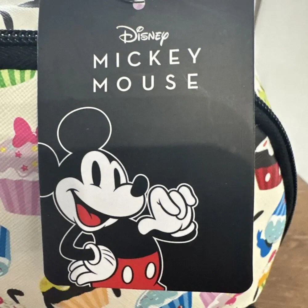 DISNEY'S MICKEY MOUSE & FRIENDS CUPCAKE PRINT BACKPACK NEW